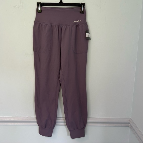 NWT Eddie Bauer Purple Hi-Rise Ankle Cuff Joggers Size XS - Picture 1 of 10